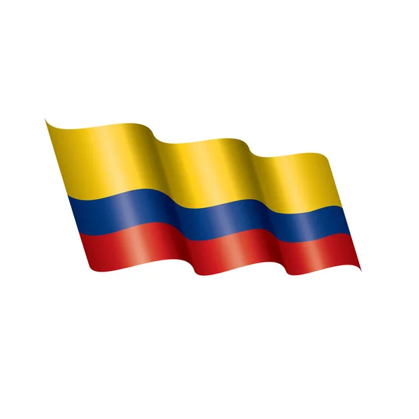 Flaga Kolumbii, ilustracja wektora na białym tle — Wektor stockowy