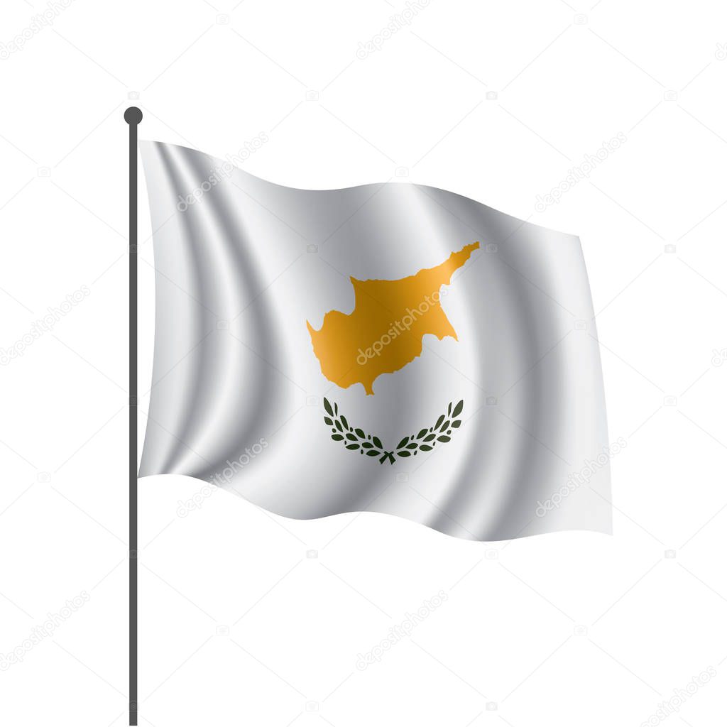 Cyprus flag, vector illustration on a white background