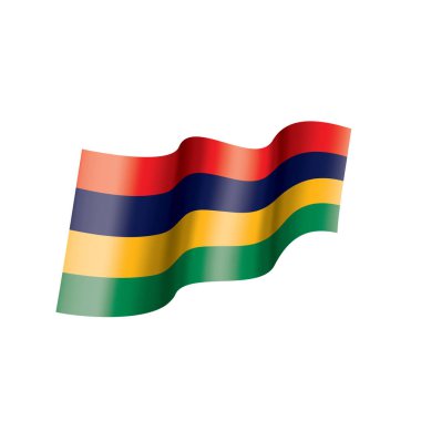 Mauritius ulusal bayrak, beyaz bir arka plan üzerinde vektör çizim