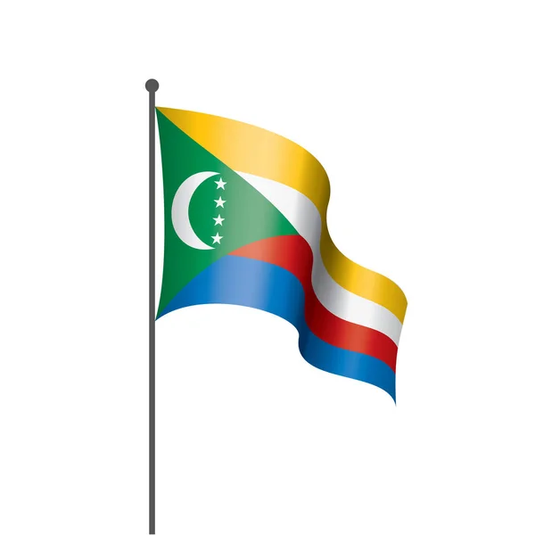 Comoros flag, vector illustration on a white background — Stock Vector