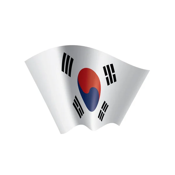 South Korean flag, vector illustration on a white background — Stock Vector