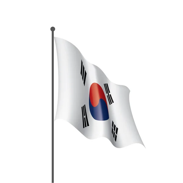 Bandera de Corea del Sur, ilustración vectorial sobre fondo blanco — Vector de stock