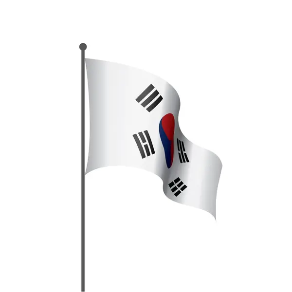 Bandera de Corea del Sur, ilustración vectorial sobre fondo blanco — Vector de stock