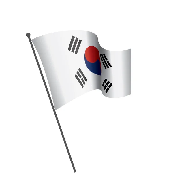 Bandera de Corea del Sur, ilustración vectorial sobre fondo blanco — Archivo Imágenes Vectoriales