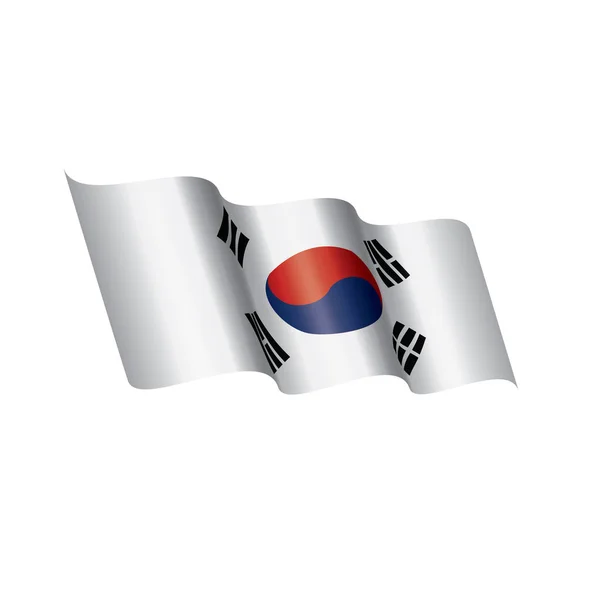 韩国国旗 白色背景的矢量图解 — 图库矢量图片