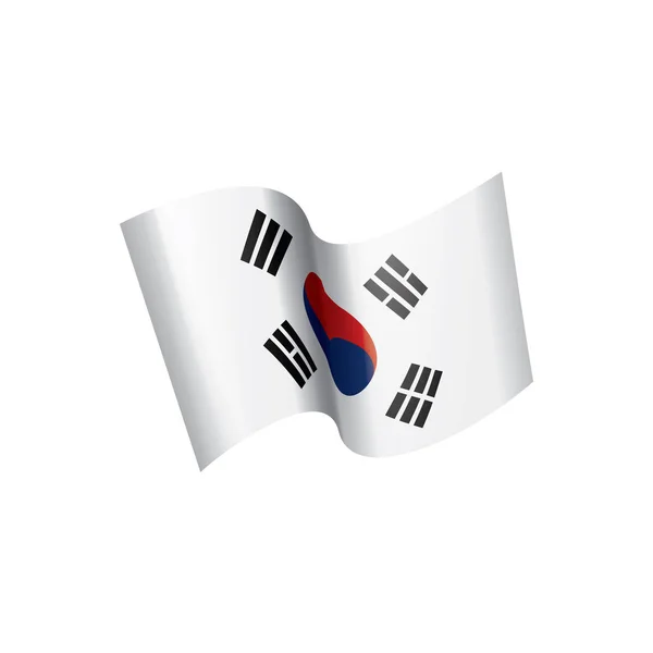Zuid-Koreaanse vlag, vectorillustratie op een witte achtergrond — Stockvector