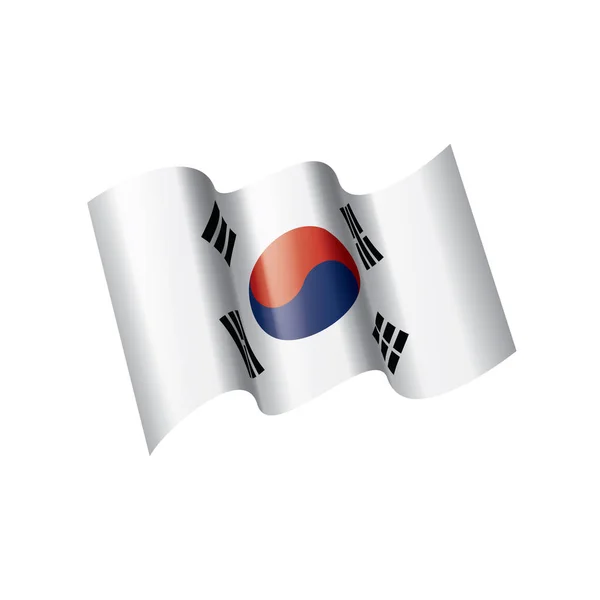 Bandera de Corea del Sur, ilustración vectorial sobre fondo blanco — Vector de stock