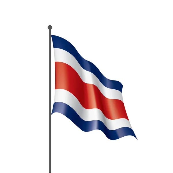 Bandeira da Costa Rica, ilustração vetorial sobre fundo branco — Vetor de Stock