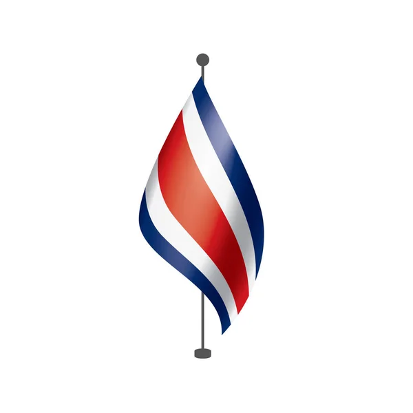 Costa Rica Flagge, Vektorabbildung auf weißem Hintergrund — Stockvektor