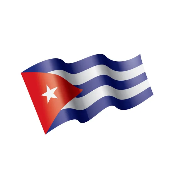 Drapeau de Cuba, illustration vectorielle sur fond blanc — Image vectorielle