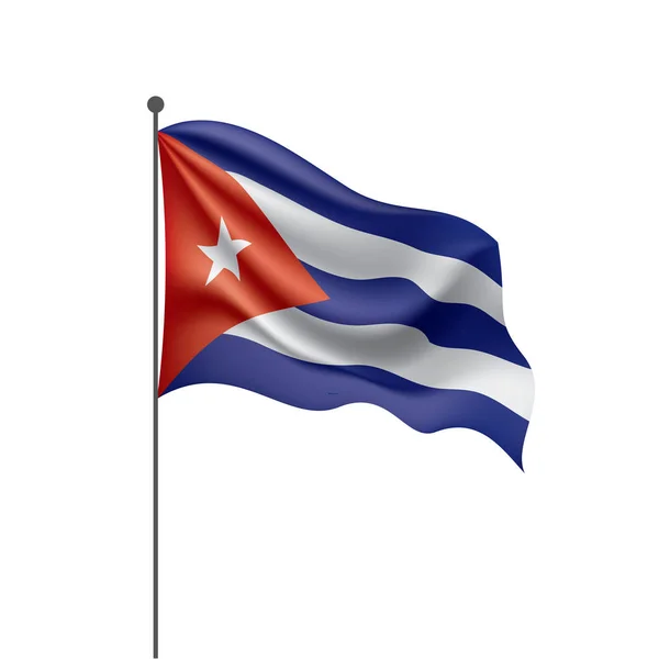 Drapeau de Cuba, illustration vectorielle sur fond blanc — Image vectorielle