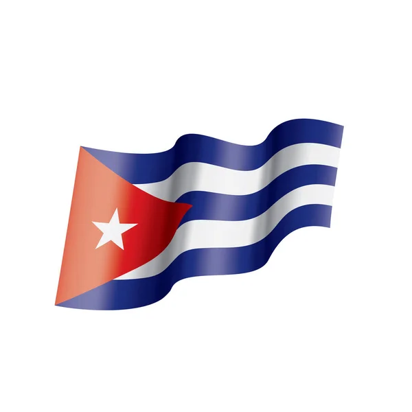 Bandera de Cuba, ilustración vectorial sobre fondo blanco — Vector de stock