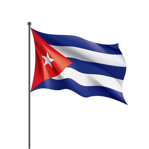 Drapeau de Cuba, illustration vectorielle sur fond blanc — Image vectorielle