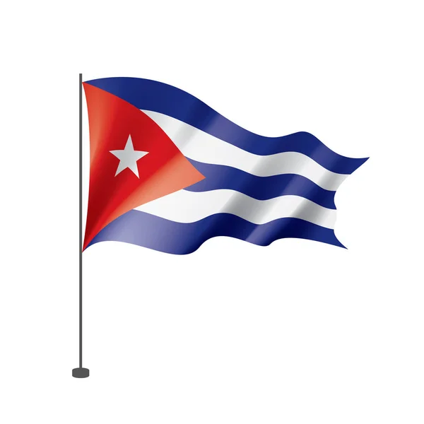 Bandera de Cuba, ilustración vectorial sobre fondo blanco — Vector de stock