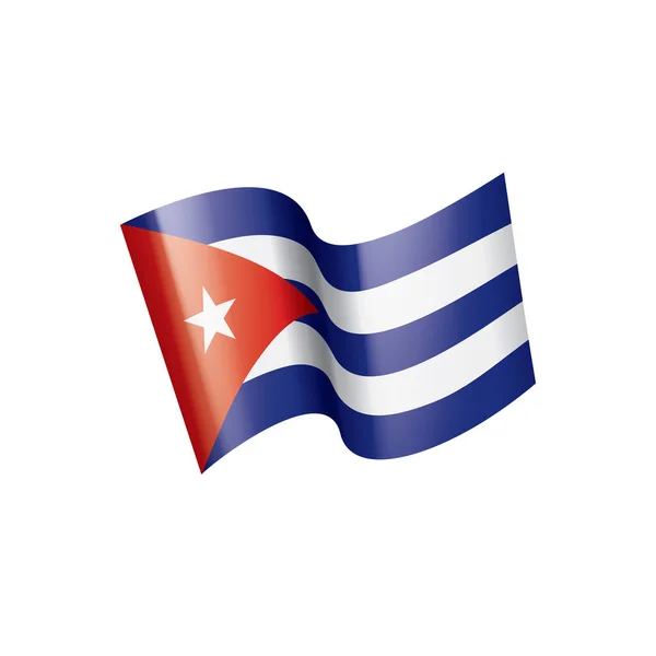 Kuba-Flagge, Vektorabbildung auf weißem Hintergrund — Stockvektor