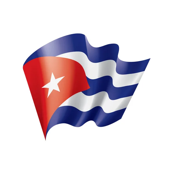 Drapeau de Cuba, illustration vectorielle sur fond blanc — Image vectorielle