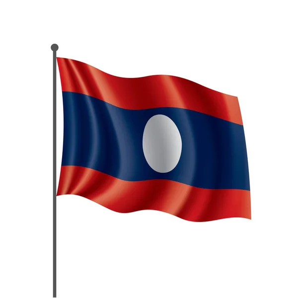 Drapeau Laos, illustration vectorielle sur fond blanc — Image vectorielle