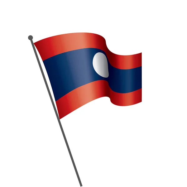 Bandera de Laos, ilustración vectorial sobre fondo blanco — Archivo Imágenes Vectoriales