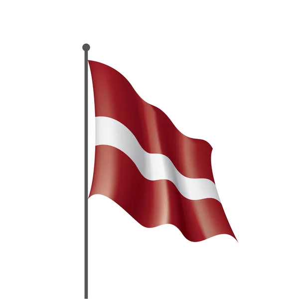ラトビアの旗、白の背景にベクトル画像 — ストックベクタ