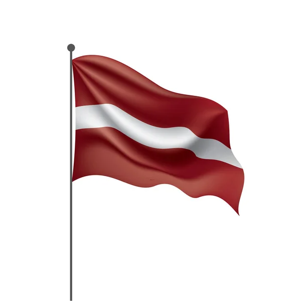 Flaga Łotwy, wektor ilustracja na białym tle — Wektor stockowy