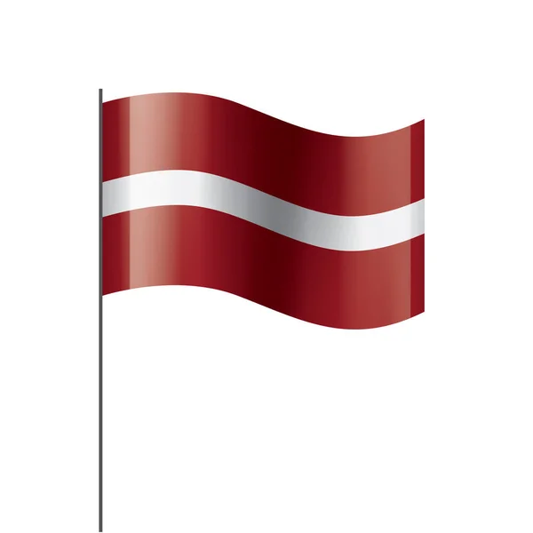 Bandera de Letonia, ilustración vectorial sobre fondo blanco — Archivo Imágenes Vectoriales
