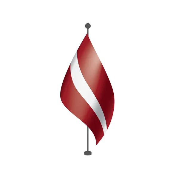 Lettország lobogója, egy fehér háttér vektor illusztráció — Stock Vector