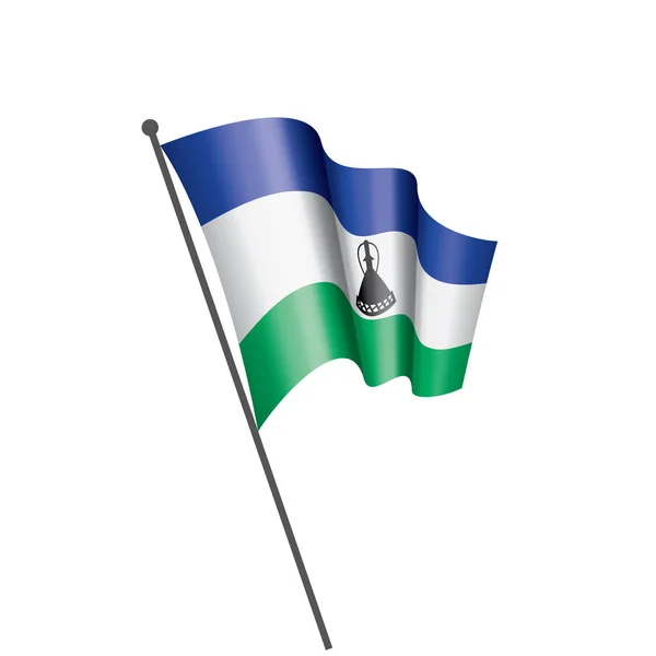 Σημαία του Λεσότο, εικονογράφηση διάνυσμα σε λευκό φόντο — Διανυσματικό Αρχείο