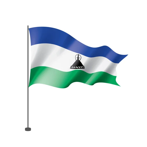 Bandeira do Lesoto, ilustração vetorial sobre um fundo branco — Vetor de Stock