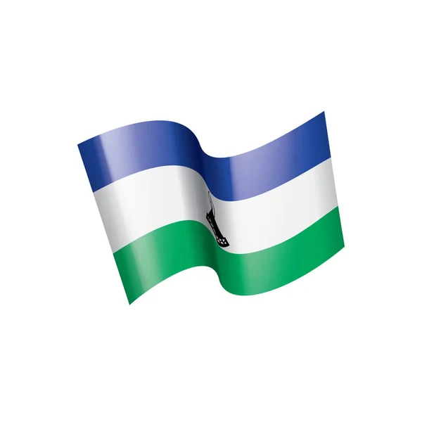 Bandera de Lesotho, ilustración vectorial sobre fondo blanco — Vector de stock