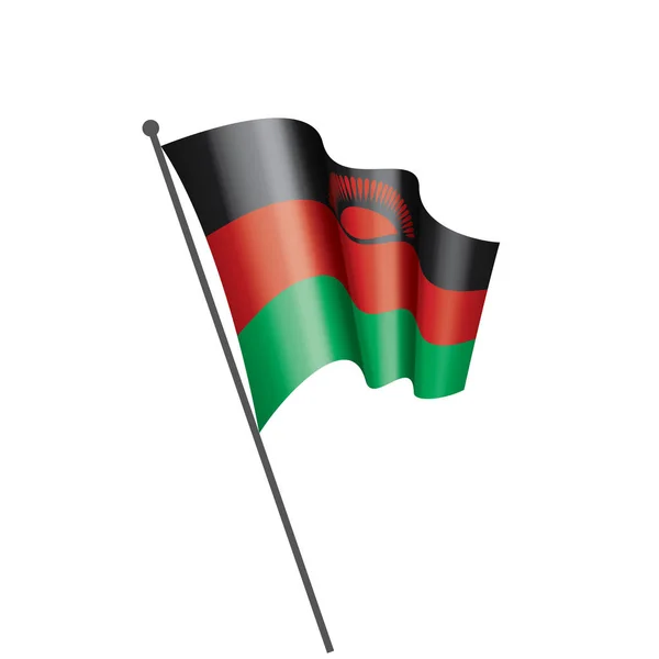 Bandeira do Malawi, ilustração vetorial sobre um fundo branco — Vetor de Stock