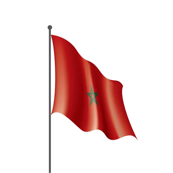 Bandeira de Marrocos, ilustração vetorial sobre um fundo branco — Vetor de Stock