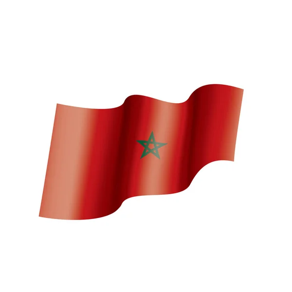 Drapeau Maroc, illustration vectorielle sur fond blanc — Image vectorielle