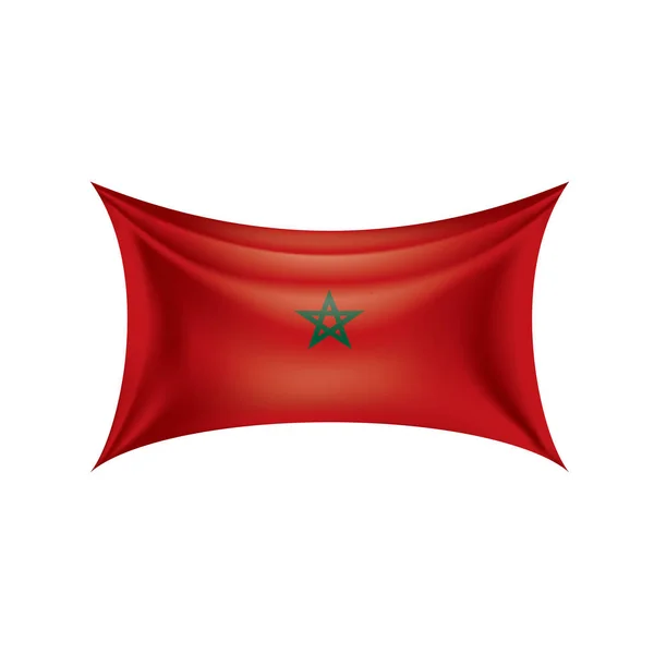 Drapeau Maroc, illustration vectorielle sur fond blanc — Image vectorielle