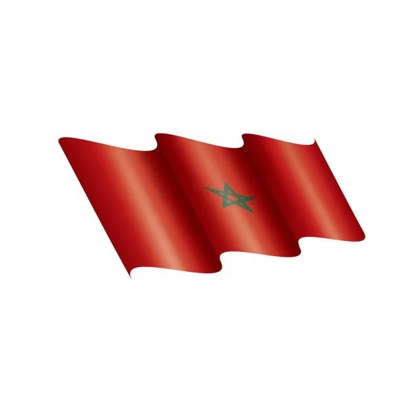 Morocco flagga, vektor illustration på en vit bakgrund — Stock vektor