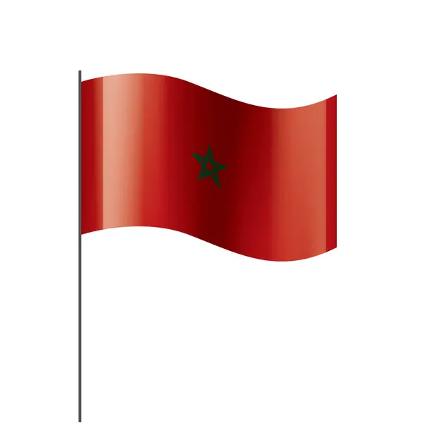 Morocco flag, vector illustration on a white background — Stock Vector