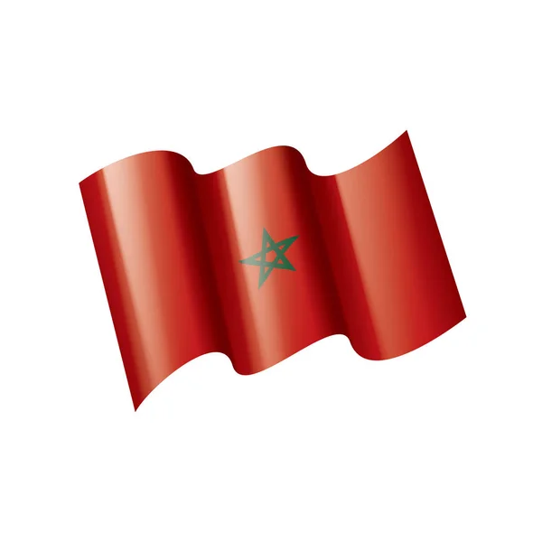 Bandeira de Marrocos, ilustração vetorial sobre um fundo branco —  Vetores de Stock