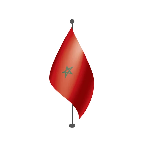 Morocco flagga, vektor illustration på en vit bakgrund — Stock vektor