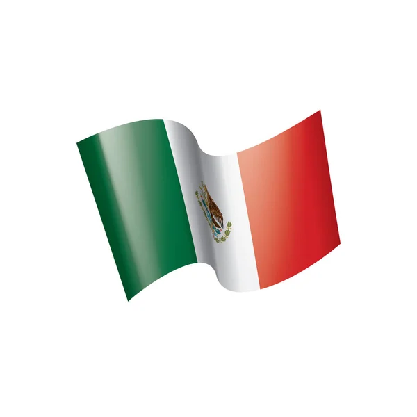 メキシコの国旗は、白の背景にベクトル画像 — ストックベクタ