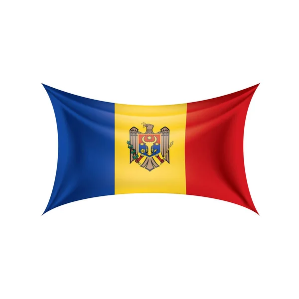 Moldavsko vlajka, vektorové ilustrace na bílém pozadí — Stockový vektor