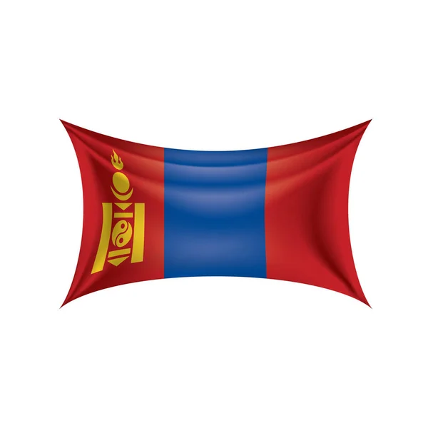 Bandera de Mongolia, ilustración vectorial sobre fondo blanco — Vector de stock