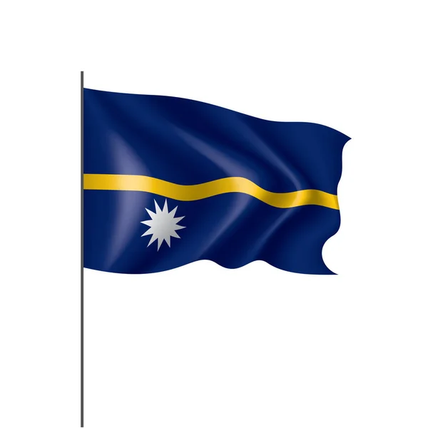 Σημαία του Ναουρού, εικονογράφηση διάνυσμα σε λευκό φόντο — Διανυσματικό Αρχείο