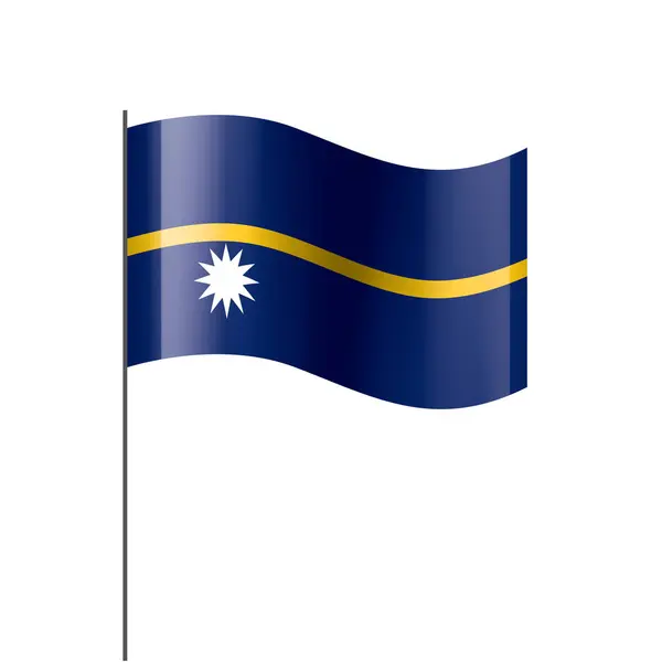 ナウルの国旗は、白の背景にベクトル画像 — ストックベクタ