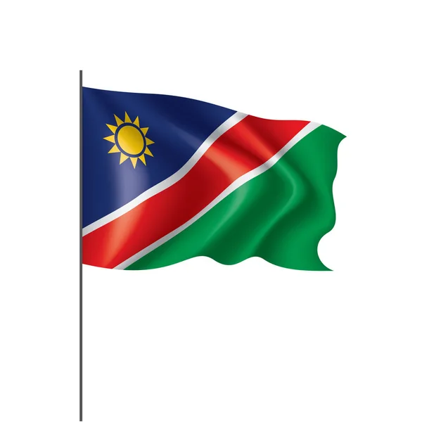 Namibia flag, vektorgrafische Darstellung auf weißem Hintergrund — Stockvektor