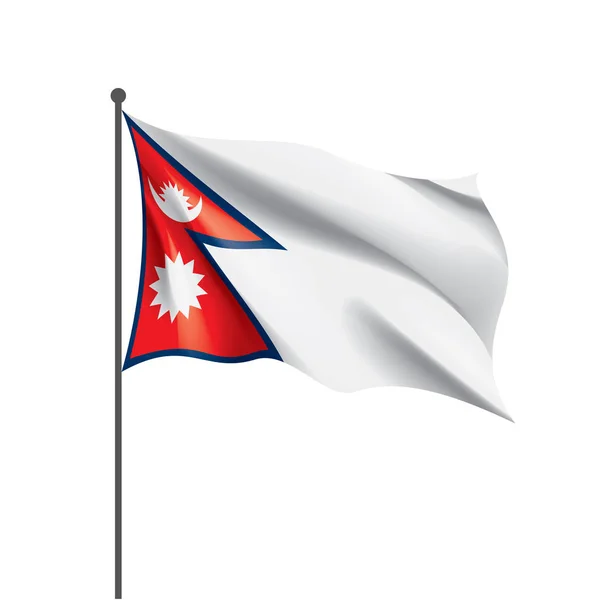 Флаг Непала, векторная иллюстрация на белом фоне — стоковый вектор