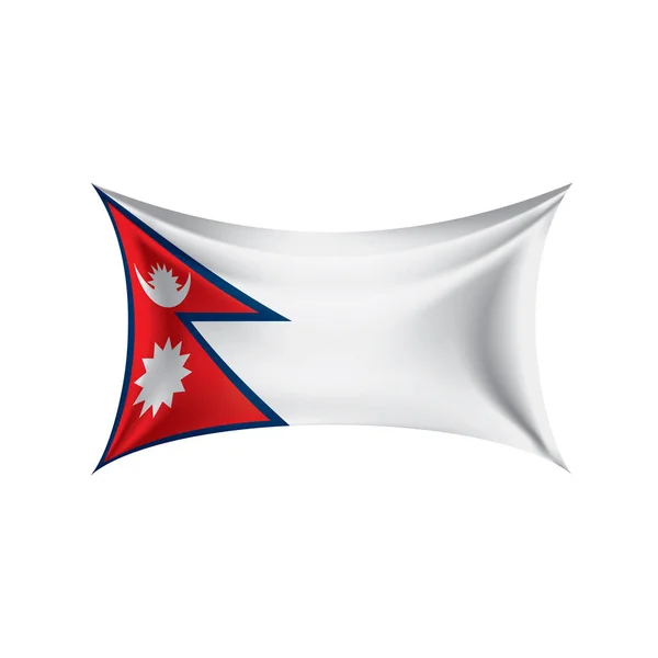 Bandera de Nepal, ilustración vectorial sobre fondo blanco — Vector de stock