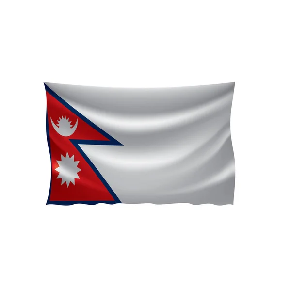 Bandera de Nepal, ilustración vectorial sobre fondo blanco — Archivo Imágenes Vectoriales