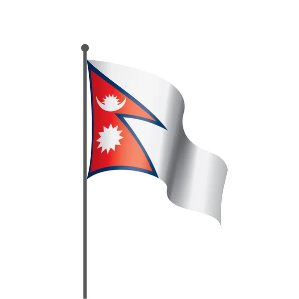 Bandera de Nepal, ilustración vectorial sobre fondo blanco — Archivo Imágenes Vectoriales