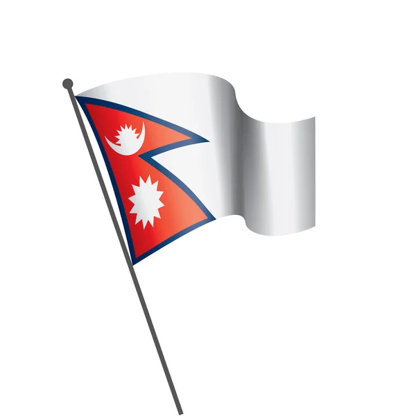 Bandera de Nepal, ilustración vectorial sobre fondo blanco — Archivo Imágenes Vectoriales