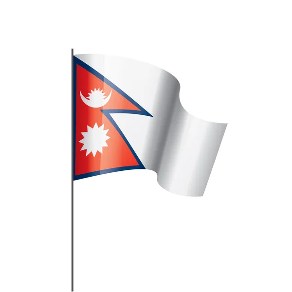 Флаг Непала, векторная иллюстрация на белом фоне — стоковый вектор