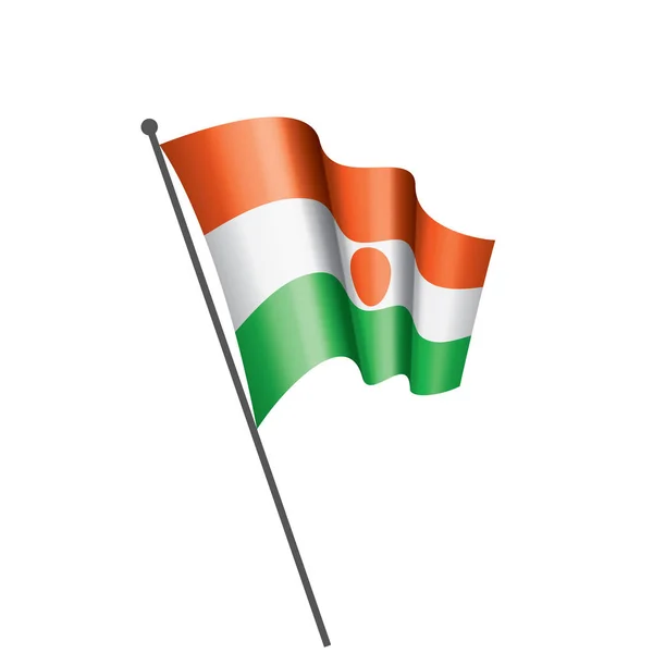 Niger zászló, egy fehér háttér vektor illusztráció — Stock Vector